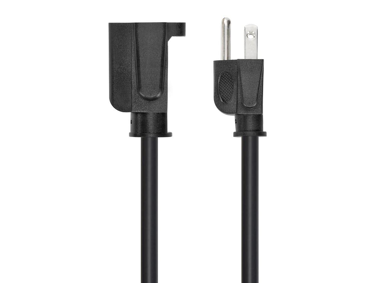 Monoprice 6ft 16AWG Power Extension Cord Cable - SJT 16/3C NEMA 5-15P TO NEMA 5-15R (13A/125V) AP301+SP506 - Black
