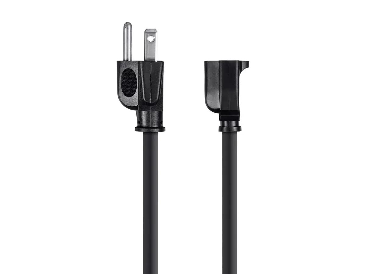 Monoprice 6ft 16AWG Power Extension Cord Cable - SJT 16/3C NEMA 5-15P TO NEMA 5-15R (13A/125V) AP301+SP506 - Black