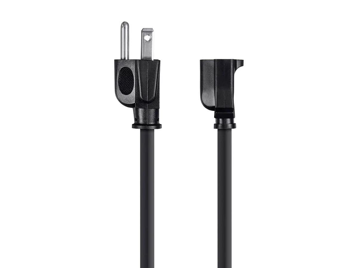 Monoprice 6ft 16AWG Power Extension Cord Cable - SJT 16/3C NEMA 5-15P TO NEMA 5-15R (13A/125V) AP301+SP506 - Black