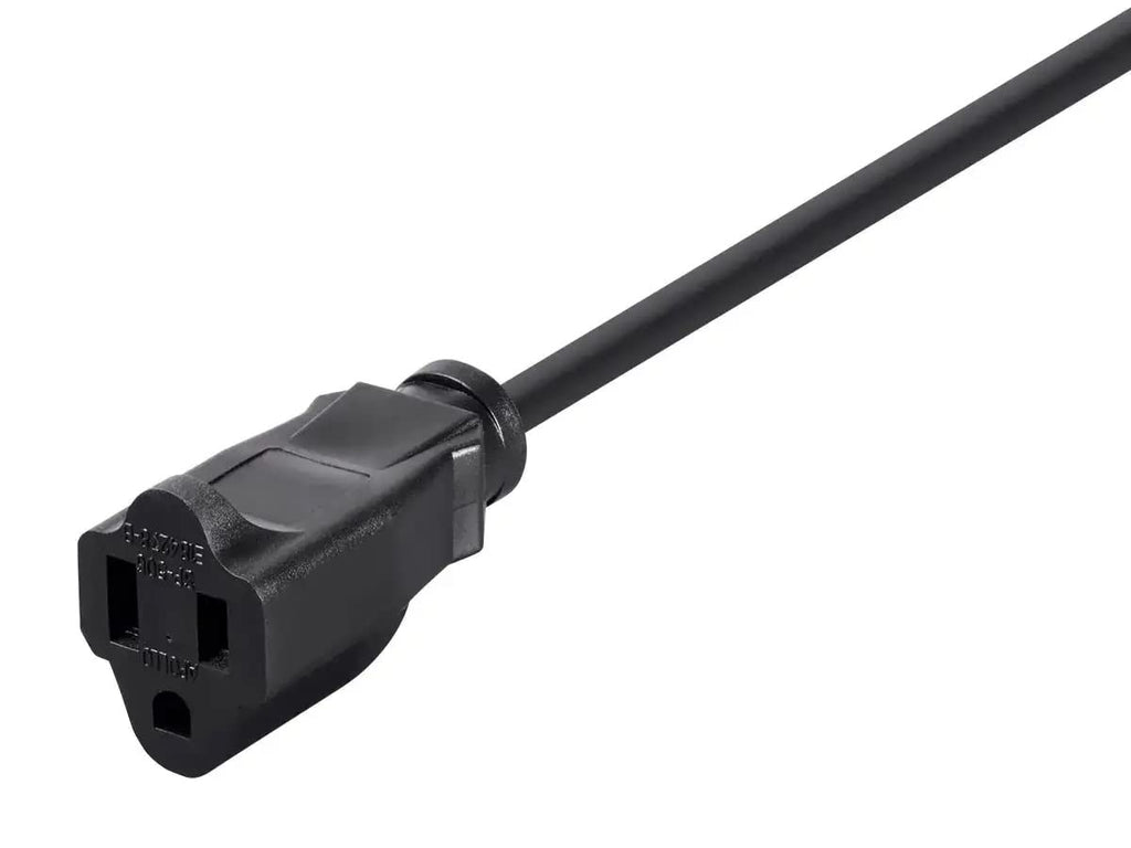 Monoprice 6ft 16AWG Power Extension Cord Cable - SJT 16/3C NEMA 5-15P TO NEMA 5-15R (13A/125V) AP301+SP506 - Black