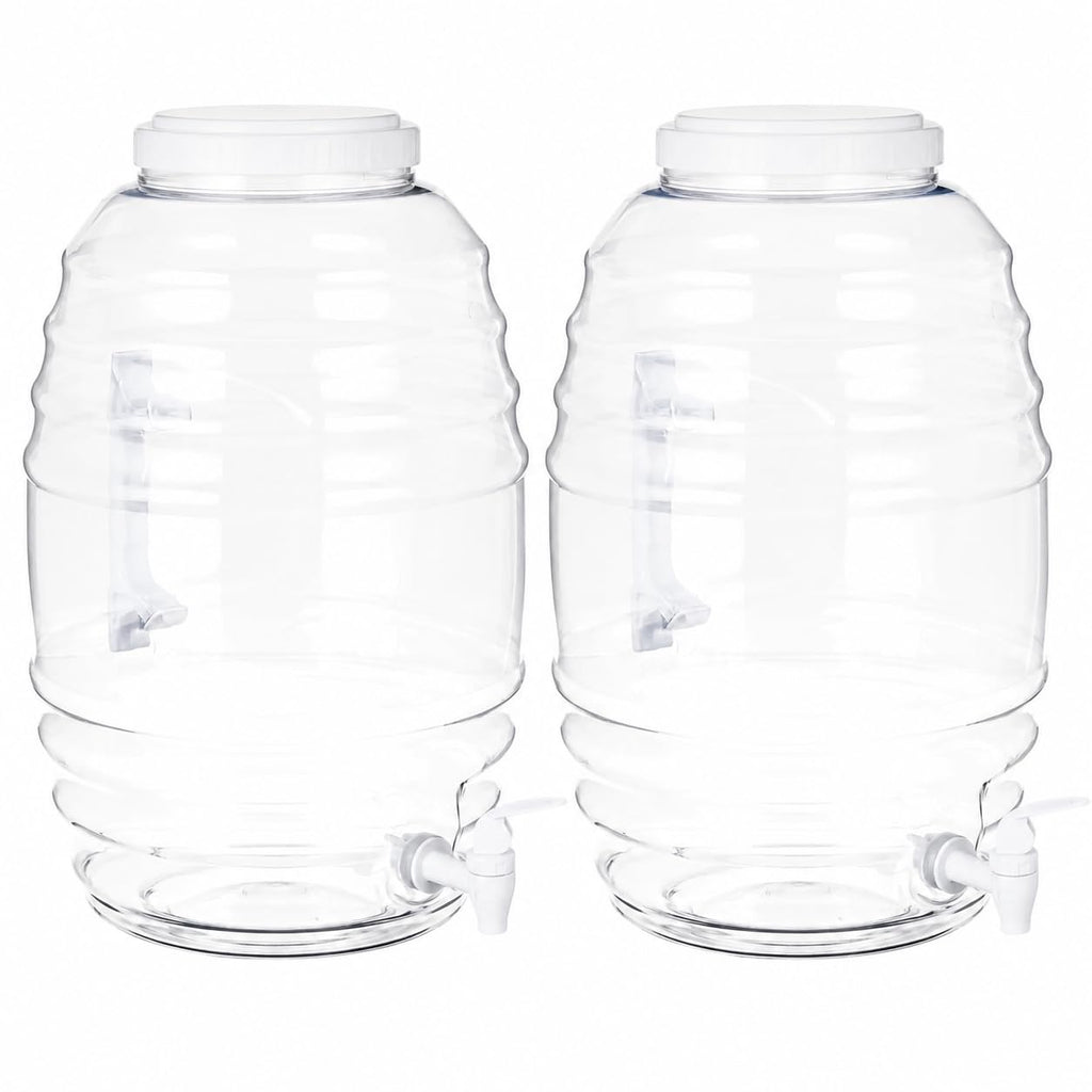 5 Gallon Clear Beverage Dispenser with Spigot, Large-Capacity Drink Container for Parties, Events and Daily Use