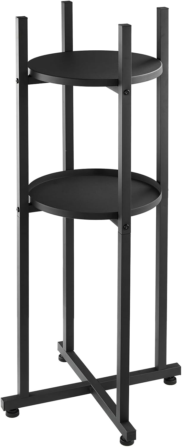 VEVOR Water Dispenser Stand, 5 Gallon Water Jug Stand, Heavy Duty Jug Rack Organizer with Detachable Storage Shelf, Handle, Cross-Shaped Stable Base, for Kitchen, Office, Living Room, Gym, Black