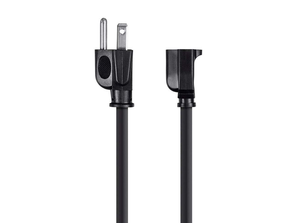 Monoprice 6ft 16AWG Power Extension Cord Cable - SJT 16/3C NEMA 5-15P TO NEMA 5-15R (13A/125V) AP301+SP506 - Black
