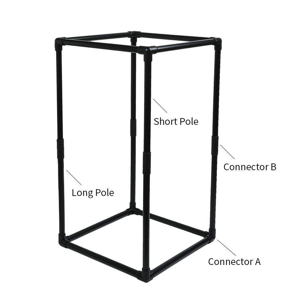 RESTCLOUD 30" Large Monarch Butterfly Habitat Cage, Outdoor Insect Mesh Cage Terrarium 16.5" x 16.5" x 30"