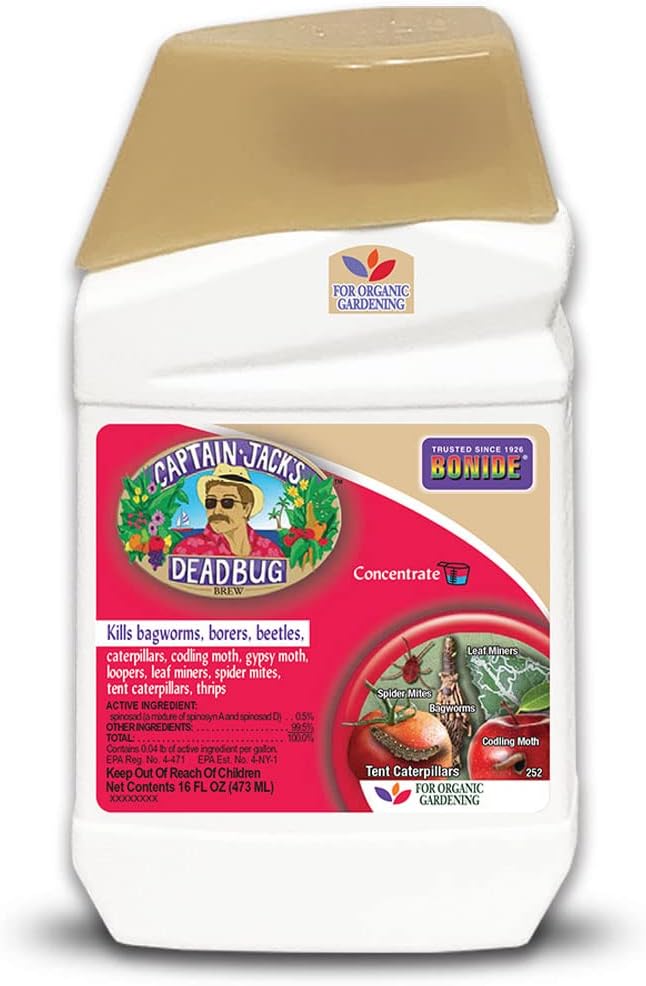 Bonide Captain Jack's Deadbug Brew, 16 oz Concentrate Outdoor Insecticide and Mite Killer for Organic Gardening | Outdoor Insecticide and Mite Killer, For Organic Gardening
