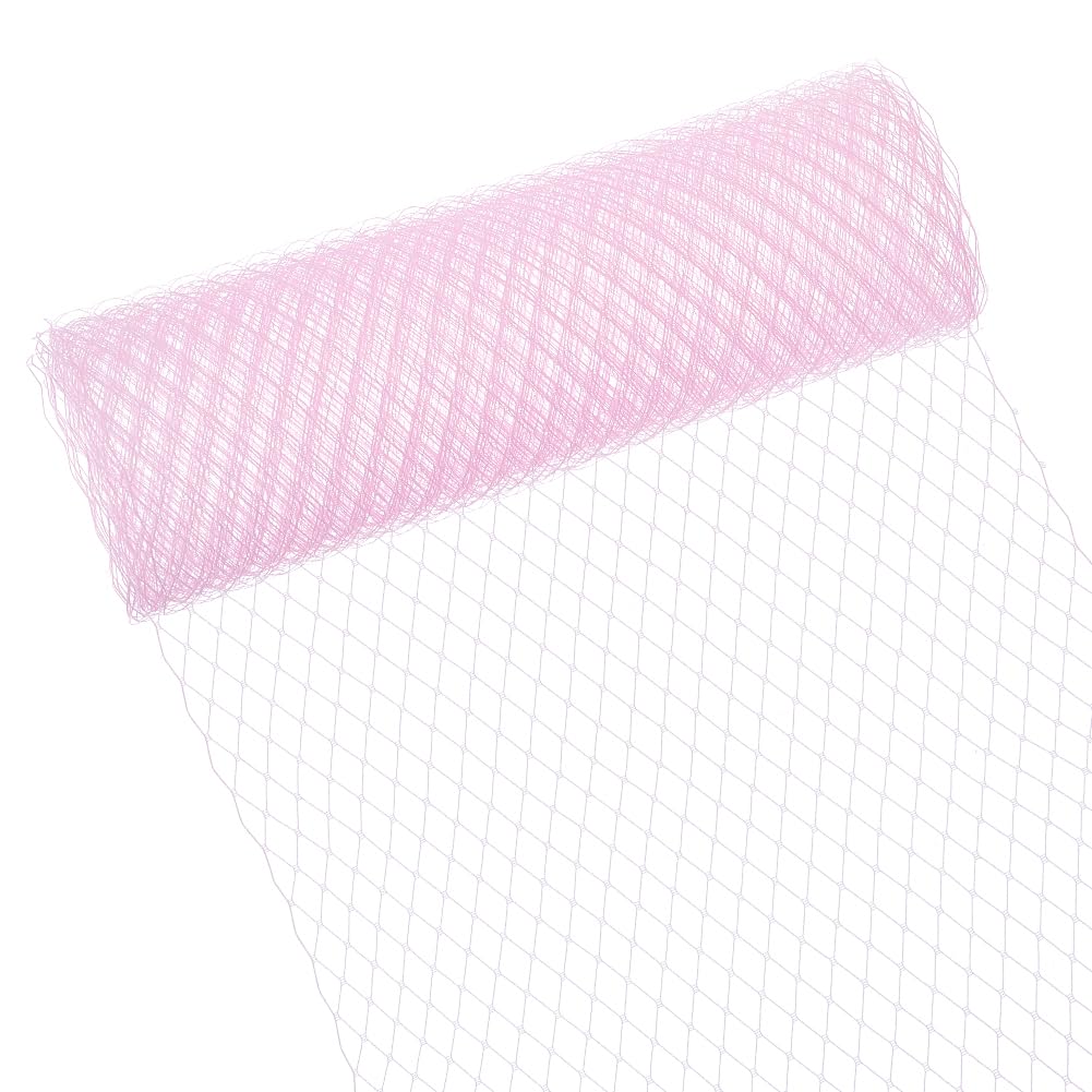 BENECREAT 3.28Yards Veil Mesh Fabric 10inch Wide Net Mesh Fabric Birdcage Bridal Veil for Wedding Veil Wedding Hat Decorating