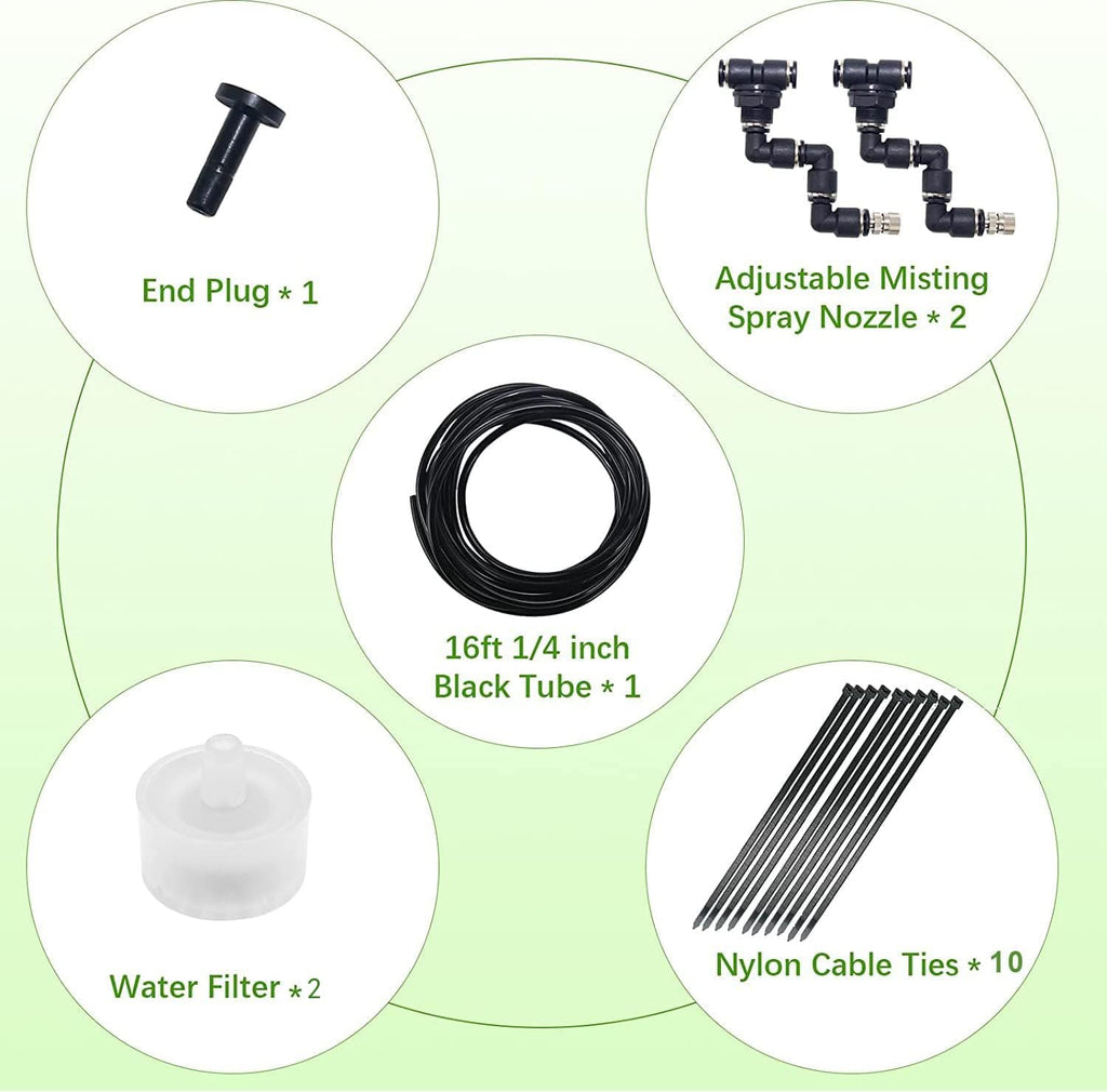 Moistenland Reptile Terrariums Misting Accessories kit, 20 pcs