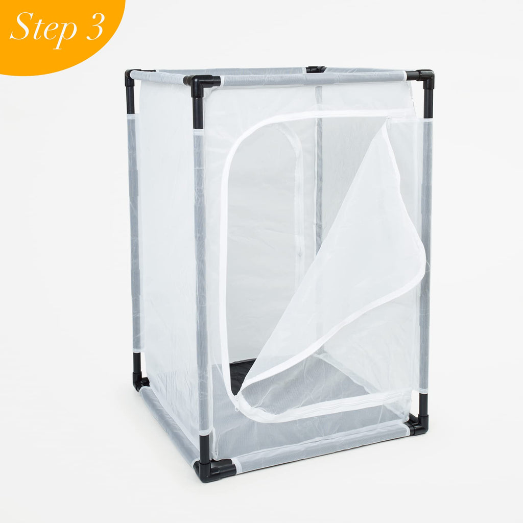 RESTCLOUD 30" Large Monarch Butterfly Habitat Cage, Outdoor Insect Mesh Cage Terrarium 16.5" x 16.5" x 30"