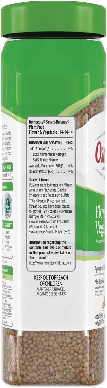 Osmocote Smart-Release Plant Food Plus Outdoor & Indoor1 - Granular, Continuous Release Plant Fertilizer with 11 Essential Nutrients, 2 lbs.