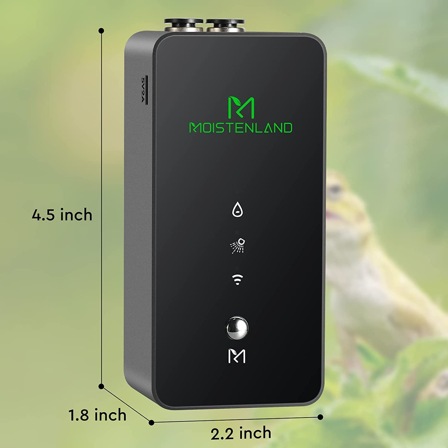 Moistenland WiFi Enabled Reptile Mister for Terrariums, Reptile Misting System for Snake Ball Python Tortoise Lizard Aquarium with 2 Adjustable Misting Nozzles