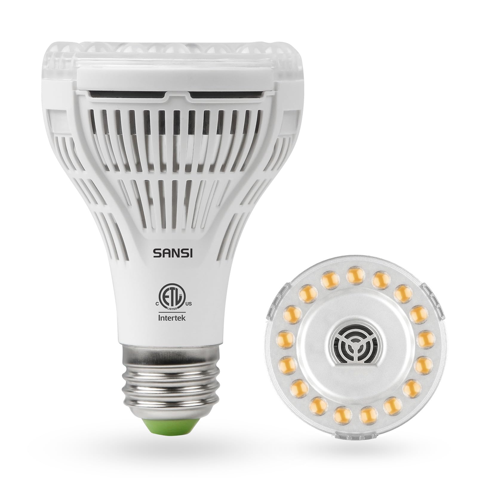 SANSI Grow Lights for Indoor Plants, Full Spectrum 24W Grow Light Bulbs (300 Watt Equivalent) with Optical Lens for High PPFD, Natural Daylight Efficiency Plant Lights for Indoor Growing Seed Starting