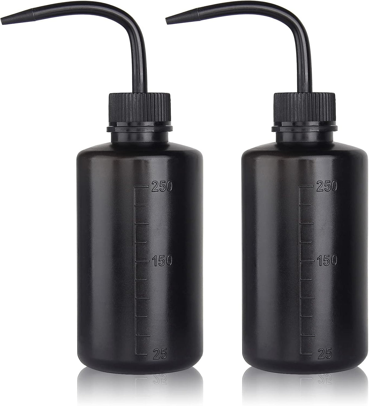 Melphoe Tattoo Wash Bottle Squeeze, 2Pcs 250ml Water Squirt Bottle Succulent Watering, Safety Rinse Watering Tools, Tattoo Supplies, Irrigation Sprinkling Can Wash Plant (Black)