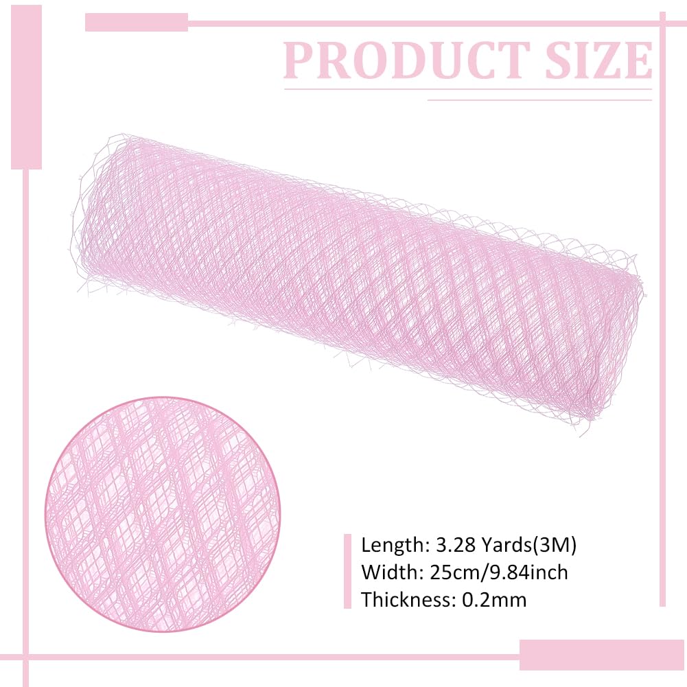 BENECREAT 3.28Yards Veil Mesh Fabric 10inch Wide Net Mesh Fabric Birdcage Bridal Veil for Wedding Veil Wedding Hat Decorating