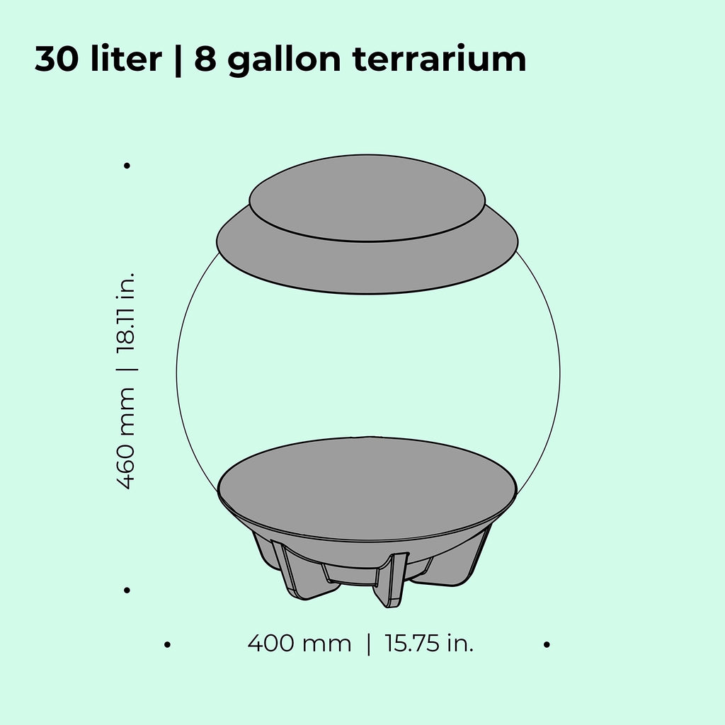 biOrb AIR 30, Automated Acrylic Terrarium for Desert or Tropical Plants, Black