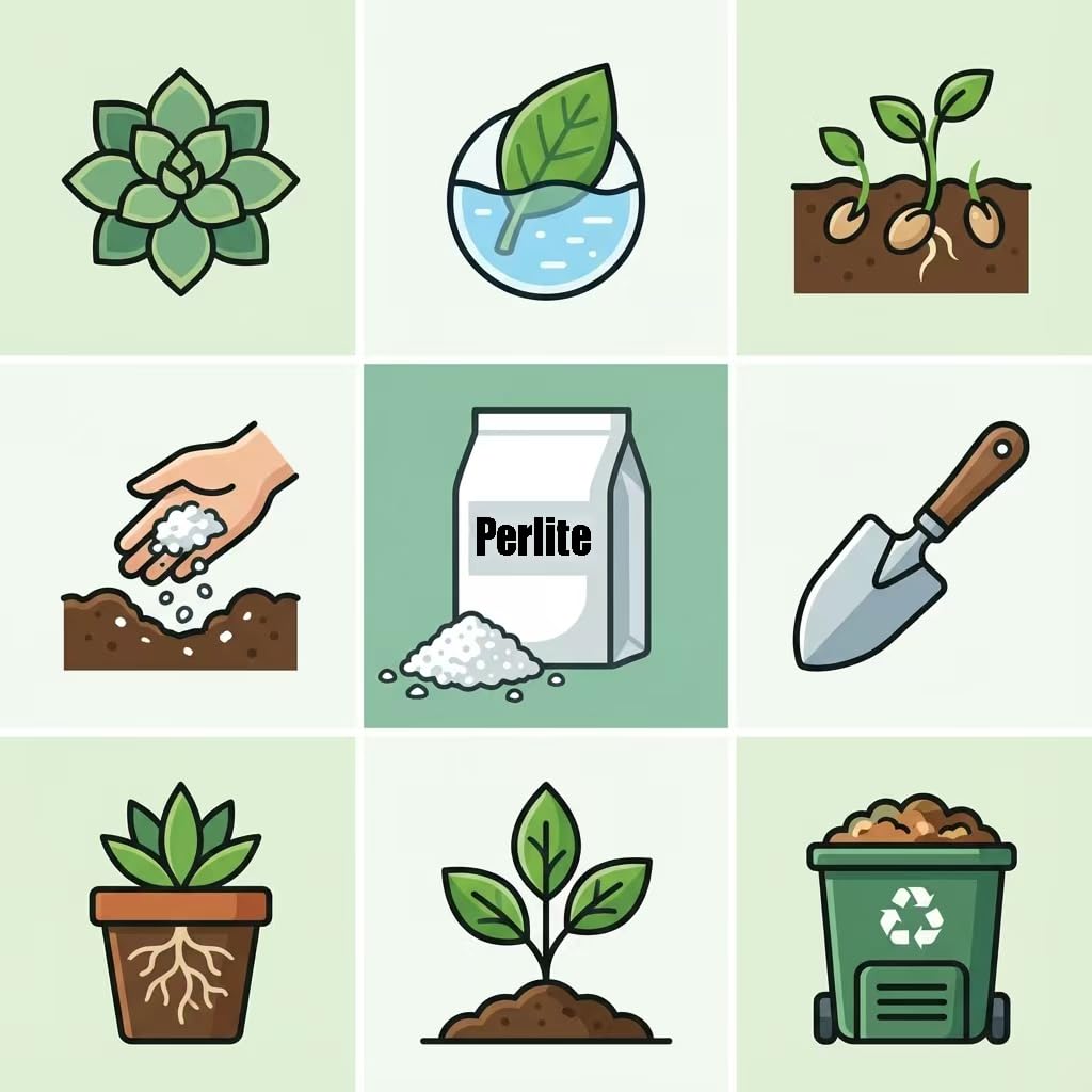 10QT Organic Perlite Horticultural Soil Amendment for Plants and Enhanced Drainage Enhanced