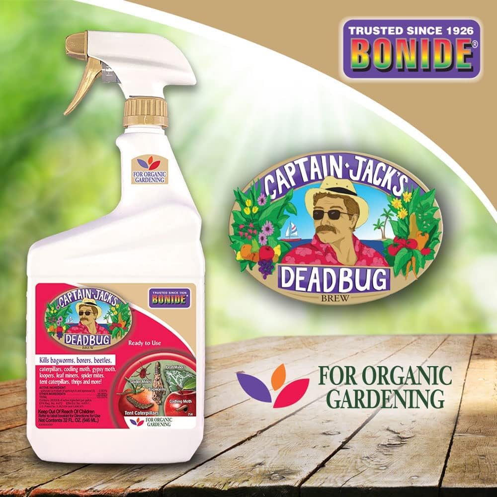 Bonide Captain Jack's Deadbug Brew Ready-to-Use Spray, 32 oz Outdoor Insecticide and Mite Killer for Organic Gardening | Ready-to-Use Spray, Outdoor, Mite Killer, For Organic Gardening