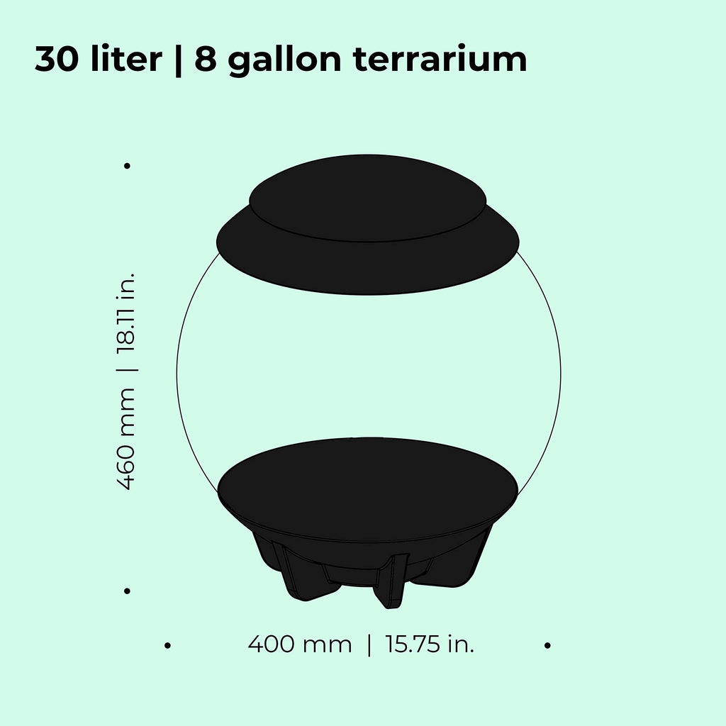 biOrb AIR 30, Automated Acrylic Terrarium for Desert or Tropical Plants, Black