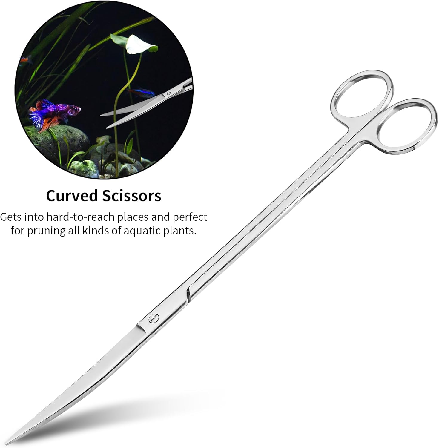 Aquascape & Terrarium Tools - 4PCS Terrarium Supplies Include Long Tweezers for Terrarium, Feeding Tongs, Scissors, & Scraper