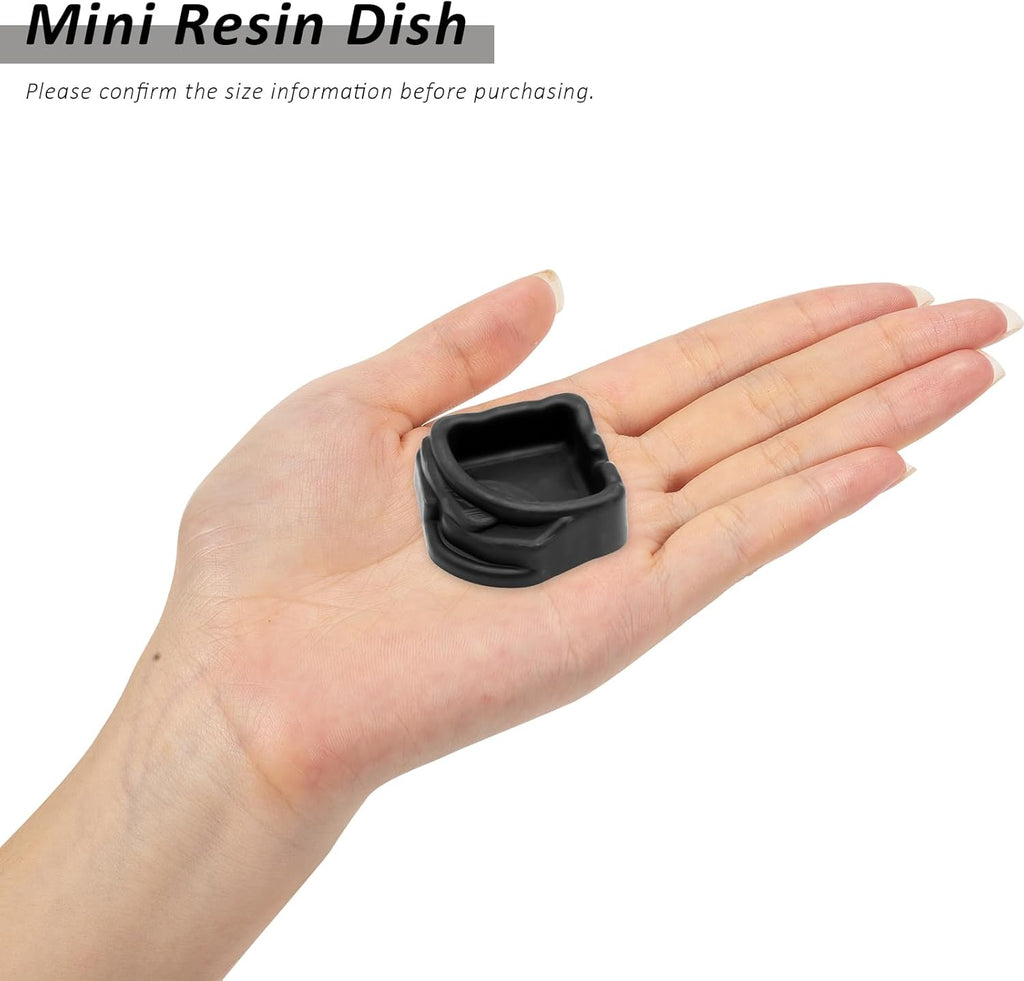 6 Pcs Spider Micro Water Bowls, Mini Resin Dish for Tarantula, Spider, Millipede and Tiny Reptiles, Food/Water Dish for Enclosure Accessories (1.65" D, 0.59" H)