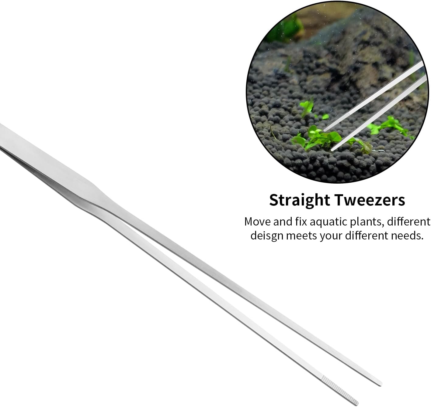 Aquascape & Terrarium Tools - 4PCS Terrarium Supplies Include Long Tweezers for Terrarium, Feeding Tongs, Scissors, & Scraper