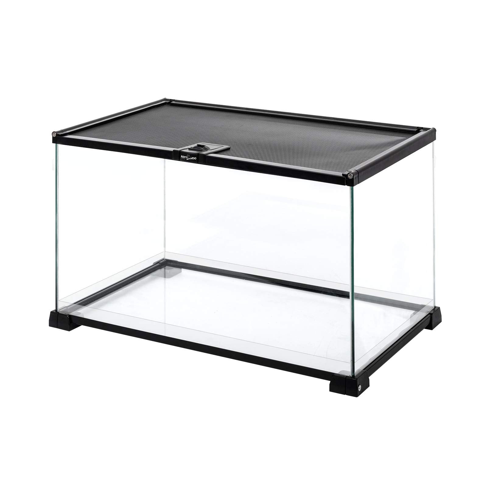 REPTIZOO Small Glass Tank 8 Gallon, Top Opening Terrarium 12" x 12" x 12" Leopard Gecko Tarantula Young Lizard Hermit Crab Frog Insects Breeding Tank