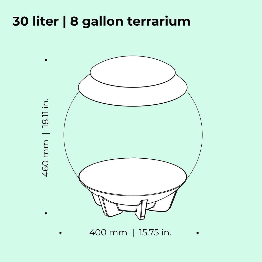 biOrb AIR 30, Automated Acrylic Terrarium for Desert or Tropical Plants, Black