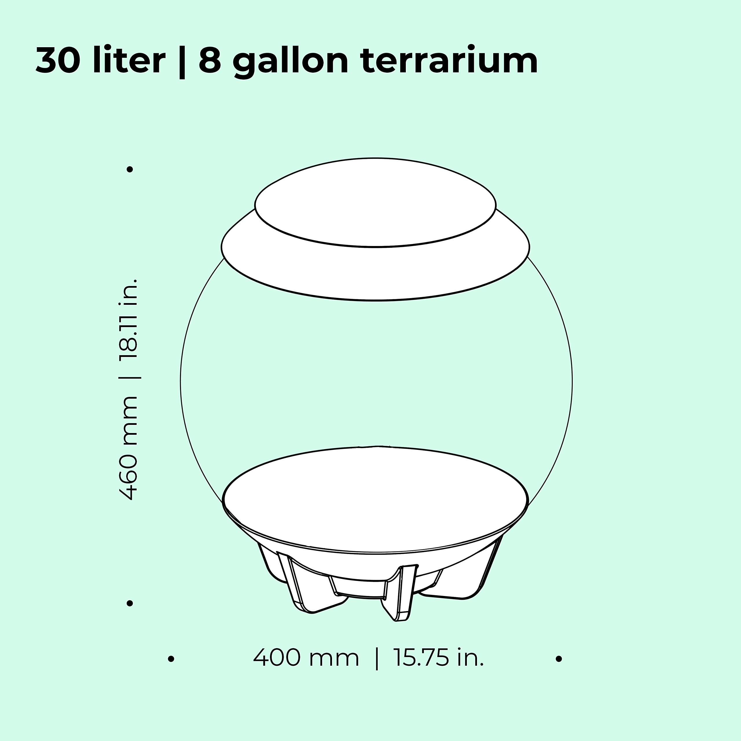 biOrb AIR 30, Automated Acrylic Terrarium for Desert or Tropical Plants, Black