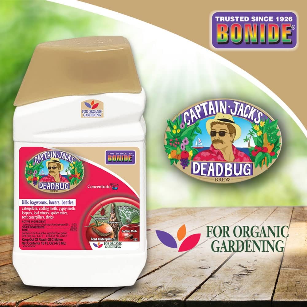 Bonide Captain Jack's Deadbug Brew, 16 oz Concentrate Outdoor Insecticide and Mite Killer for Organic Gardening | Outdoor Insecticide and Mite Killer, For Organic Gardening