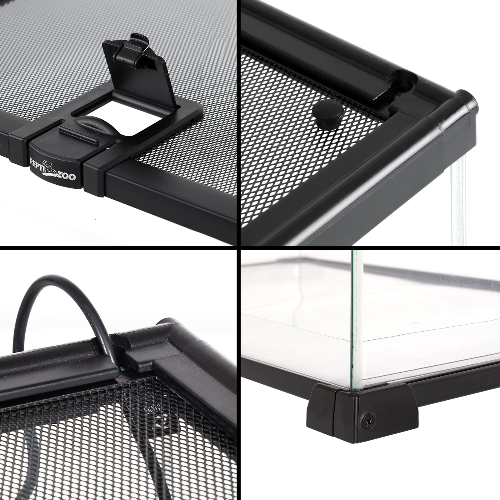 REPTIZOO Small Glass Tank 8 Gallon, Top Opening Terrarium 12" x 12" x 12" Leopard Gecko Tarantula Young Lizard Hermit Crab Frog Insects Breeding Tank