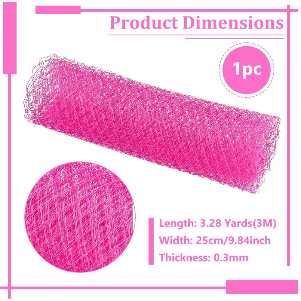 BENECREAT 3.28Yards Veil Mesh Fabric 10inch Wide Net Mesh Fabric Birdcage Bridal Veil for Wedding Veil Wedding Hat Decorating