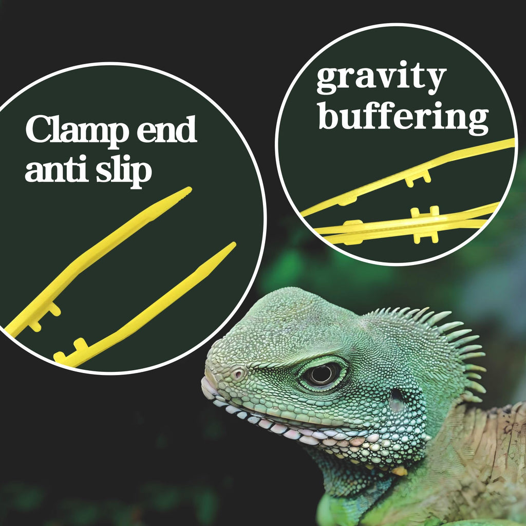5-Pack Reptile Feeding Tongs Set - Hygienic Anti-Slip Purple Tweezers for Bearded Dragons, Lizards, Snakes, Aquariums & Small Animals(Five Colors to Choose from)