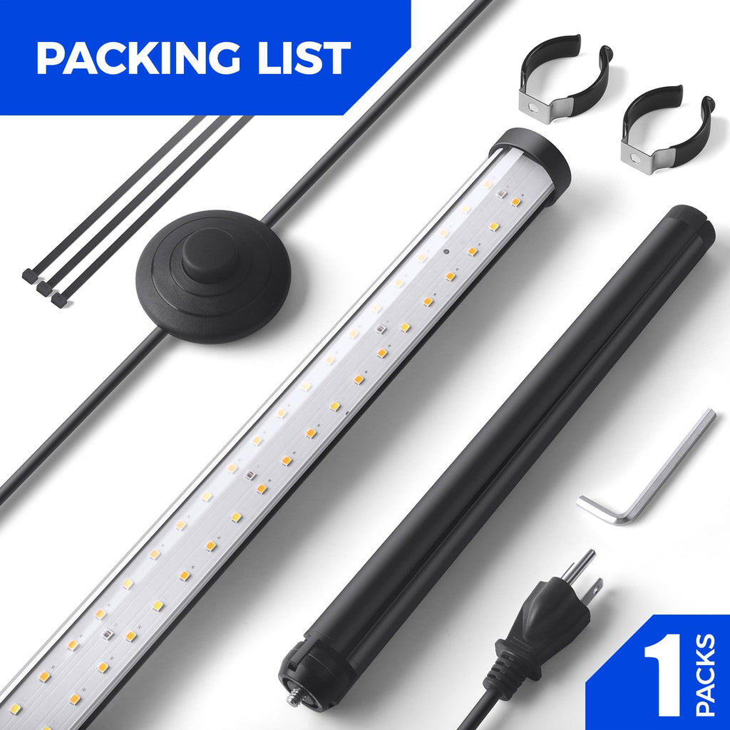 Barrina T10 Pro Standing Grow Light with Timer, 42W, 5000K, Full Spectrum Vertical Tall Grow Lights for Indoor Plants, Wide Coverage, 4FT to 5.6FT Height with Foot Switch, for Flower and Tall Plants