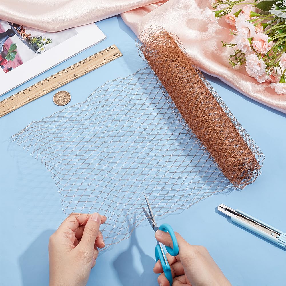 BENECREAT 3.28Yards Veil Mesh Fabric 10inch Wide Net Mesh Fabric Birdcage Bridal Veil for Wedding Veil Wedding Hat Decorating
