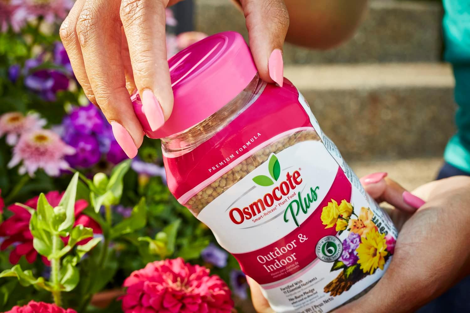 Osmocote Smart-Release Plant Food Plus Outdoor & Indoor1 - Granular, Continuous Release Plant Fertilizer with 11 Essential Nutrients, 2 lbs.