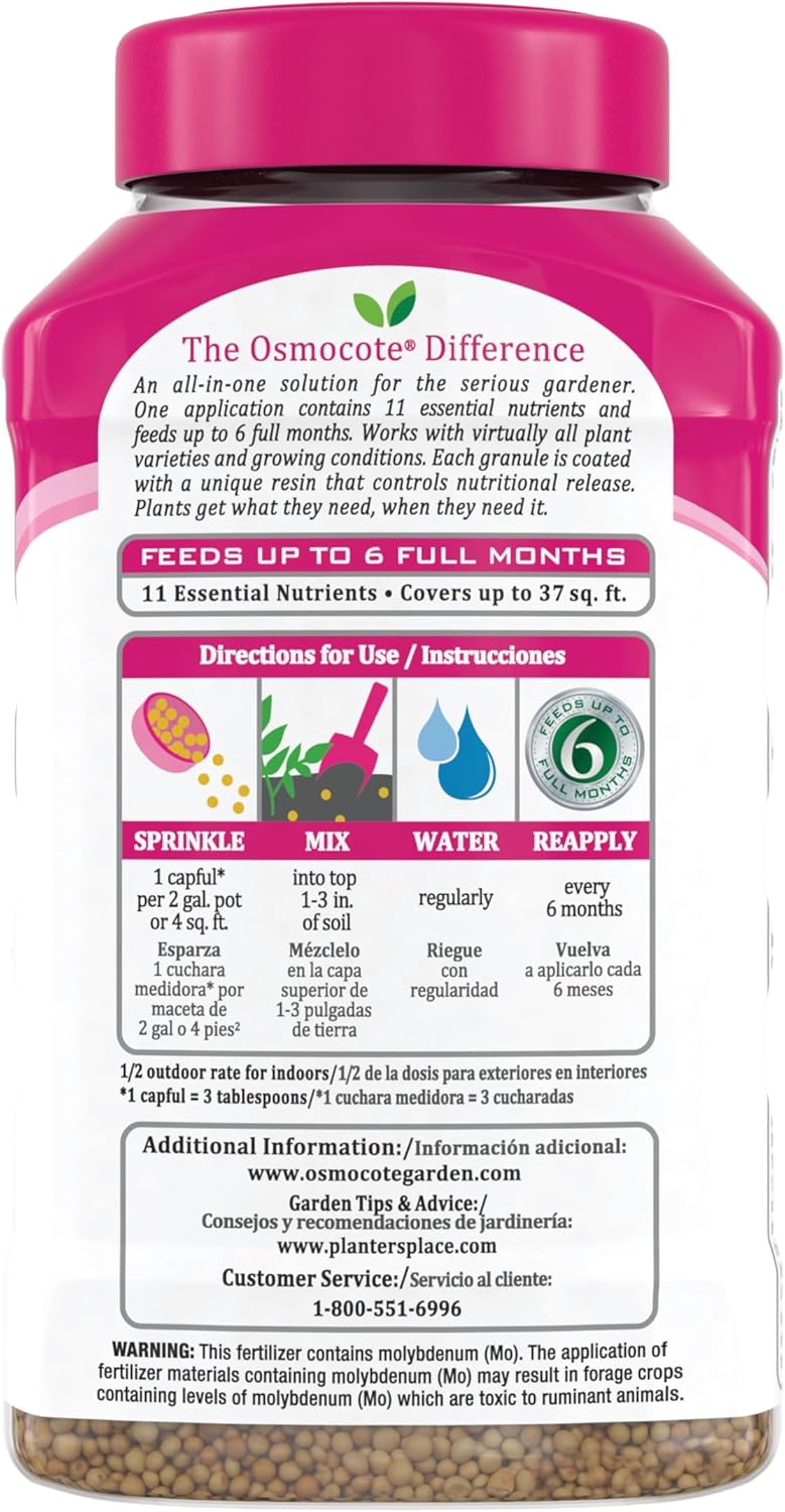 Osmocote Smart-Release Plant Food Plus Outdoor & Indoor1 - Granular, Continuous Release Plant Fertilizer with 11 Essential Nutrients, 2 lbs.