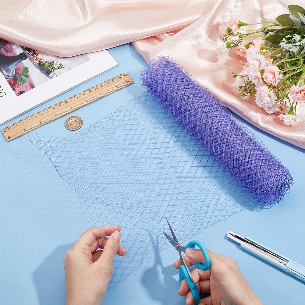 BENECREAT 3.28Yards Veil Mesh Fabric 10inch Wide Net Mesh Fabric Birdcage Bridal Veil for Wedding Veil Wedding Hat Decorating