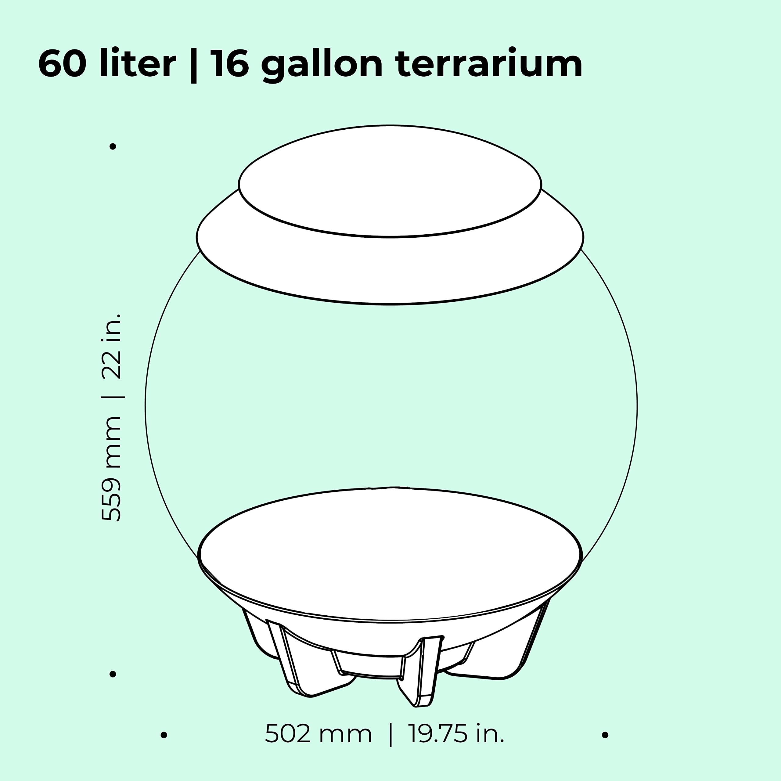 biOrb biOrbAIR 60 LED Terrarium - 16 gallon, grey,46148