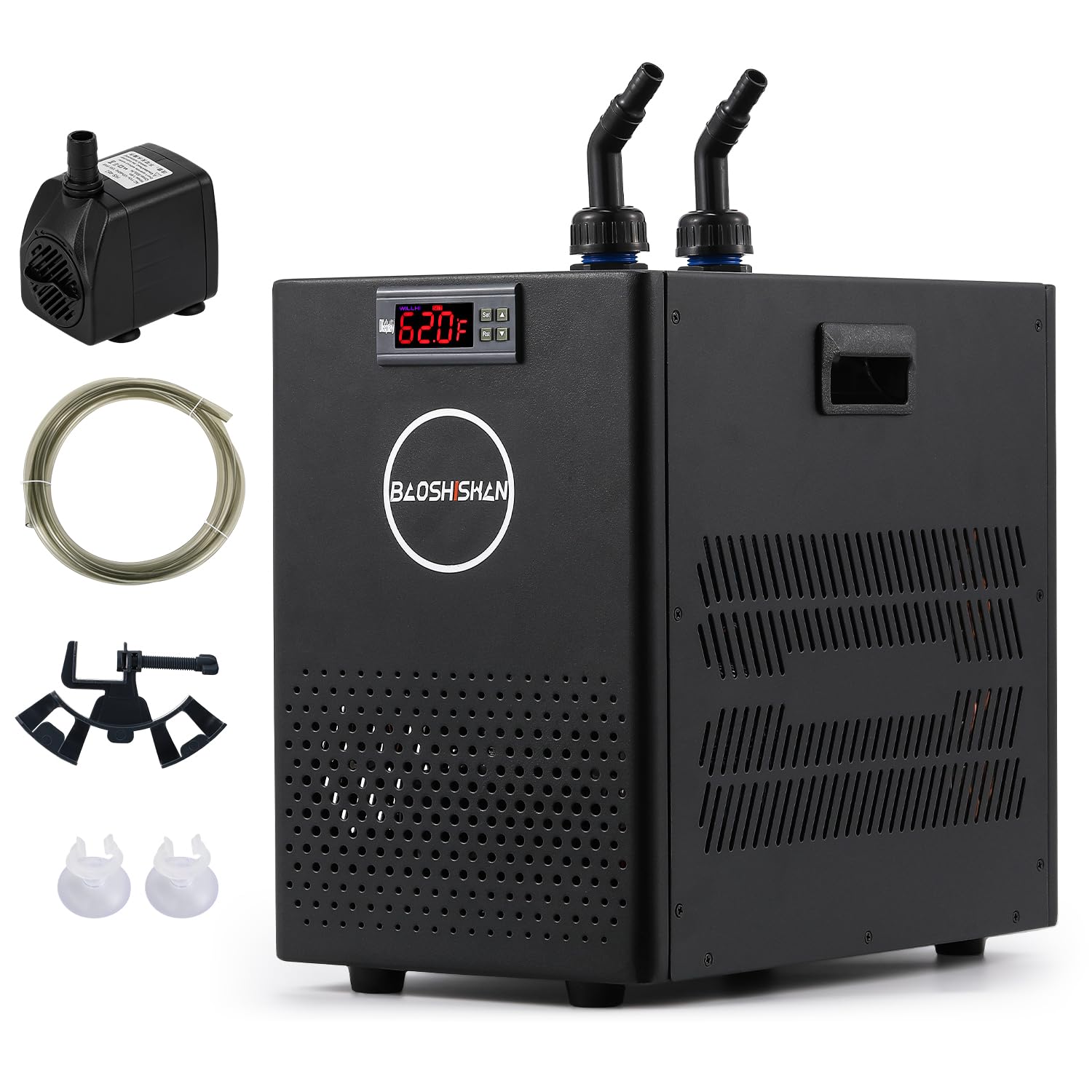 BAOSHISHAN Aquarium Chiller 42gal 1/10 HP Water Chiller for Hydroponics System with Compressor Refrigeration Special Quiet Design for Fish Tank Axolotl Coral Reef Tank 160L (160L)