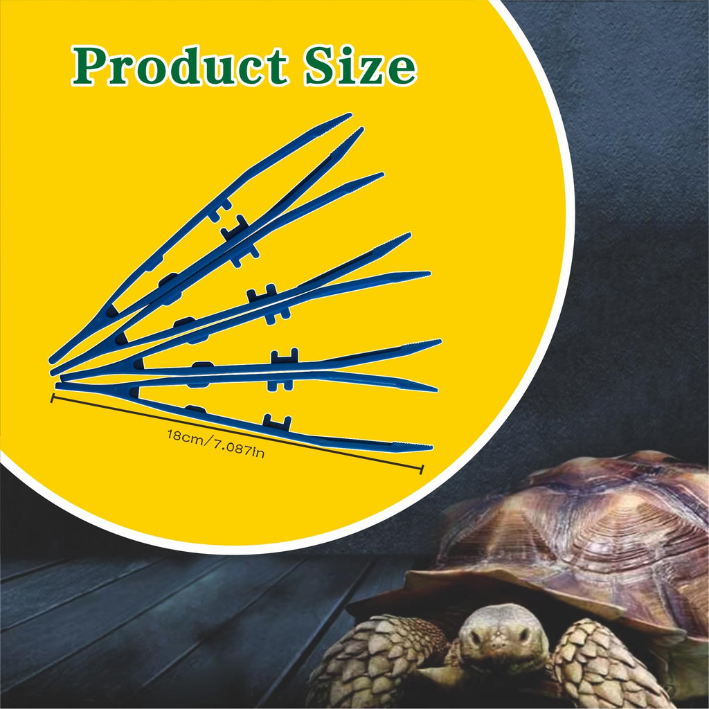 5-Pack Reptile Feeding Tongs Set - Hygienic Anti-Slip Purple Tweezers for Bearded Dragons, Lizards, Snakes, Aquariums & Small Animals(Five Colors to Choose from)