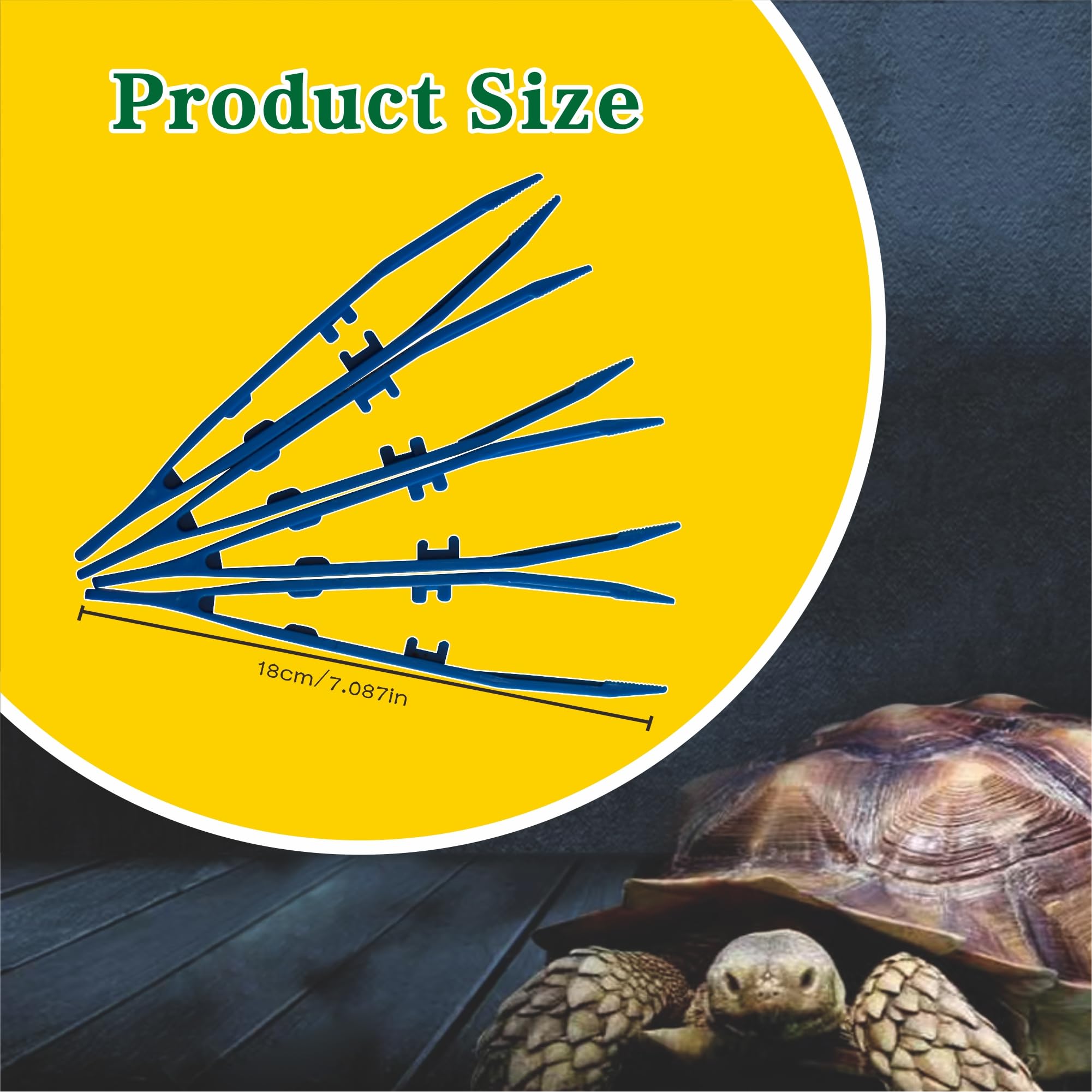 5-Pack Reptile Feeding Tongs Set - Hygienic Anti-Slip Purple Tweezers for Bearded Dragons, Lizards, Snakes, Aquariums & Small Animals(Five Colors to Choose from)