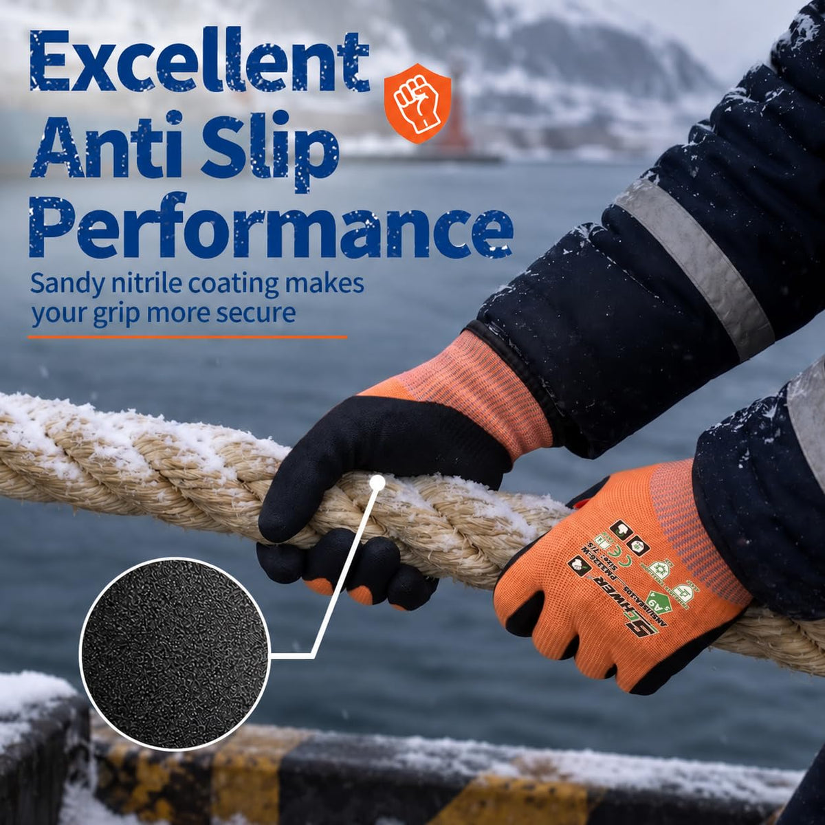 Schwer ProGuard High Level Cut Resistant Work Gloves for Extreme Protection, ANSI A9 Cut Gloves with Reinforced Thumb, Non Slip, Breathable, Durable, Touch-screen, Black 1 Pair（L 3326