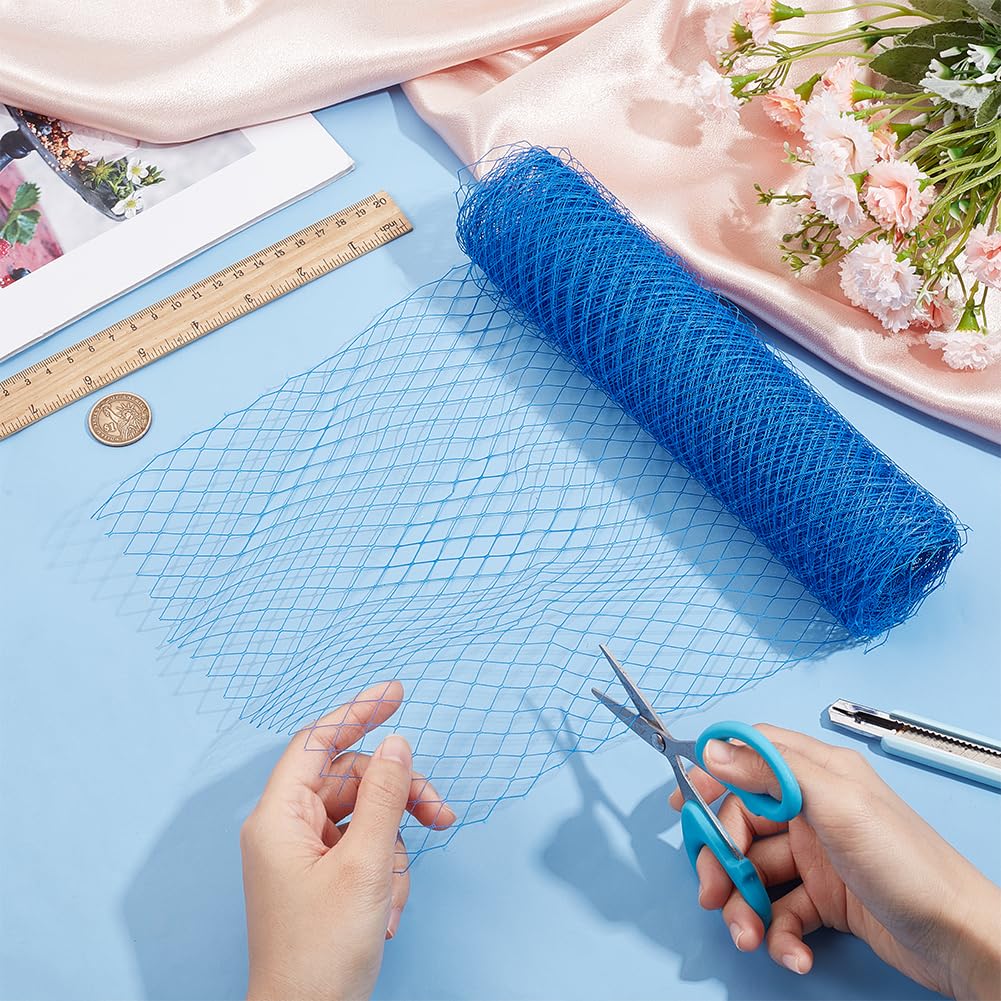 BENECREAT 3.28Yards Veil Mesh Fabric 10inch Wide Net Mesh Fabric Birdcage Bridal Veil for Wedding Veil Wedding Hat Decorating