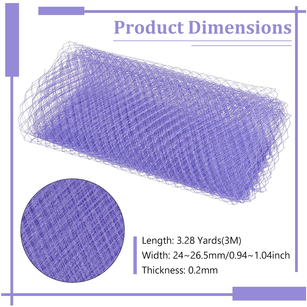 BENECREAT 3.28Yards Veil Mesh Fabric 10inch Wide Net Mesh Fabric Birdcage Bridal Veil for Wedding Veil Wedding Hat Decorating