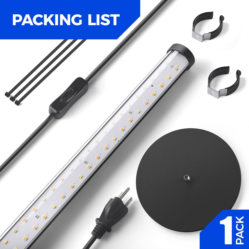 Barrina T1S Standing Grow Light for Indoor Plants with Timer, 65W 5000K High PPFD Tera Series Vertical Full Spectrum Grow Lights Adjustable Height 5FT-5.6FT, Foot Switch, Non-Glare Design, Silver