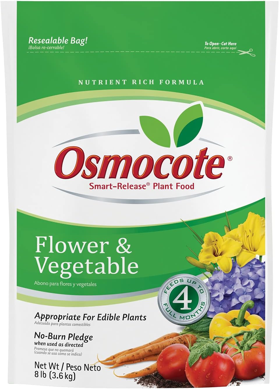 Osmocote Smart-Release Plant Food Plus Outdoor & Indoor1 - Granular, Continuous Release Plant Fertilizer with 11 Essential Nutrients, 2 lbs.