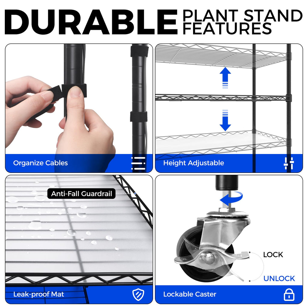 Barrina LH750 Pegboard Indoor Greenhouse with Grow Light, Plant Cabinet with 90W 5000K Full Spectrum Lamps, 3 Adjustable Pegboards, Timer, Wheel, for Foliage Plant, Seedling, 29.5x13.8x67.9IN