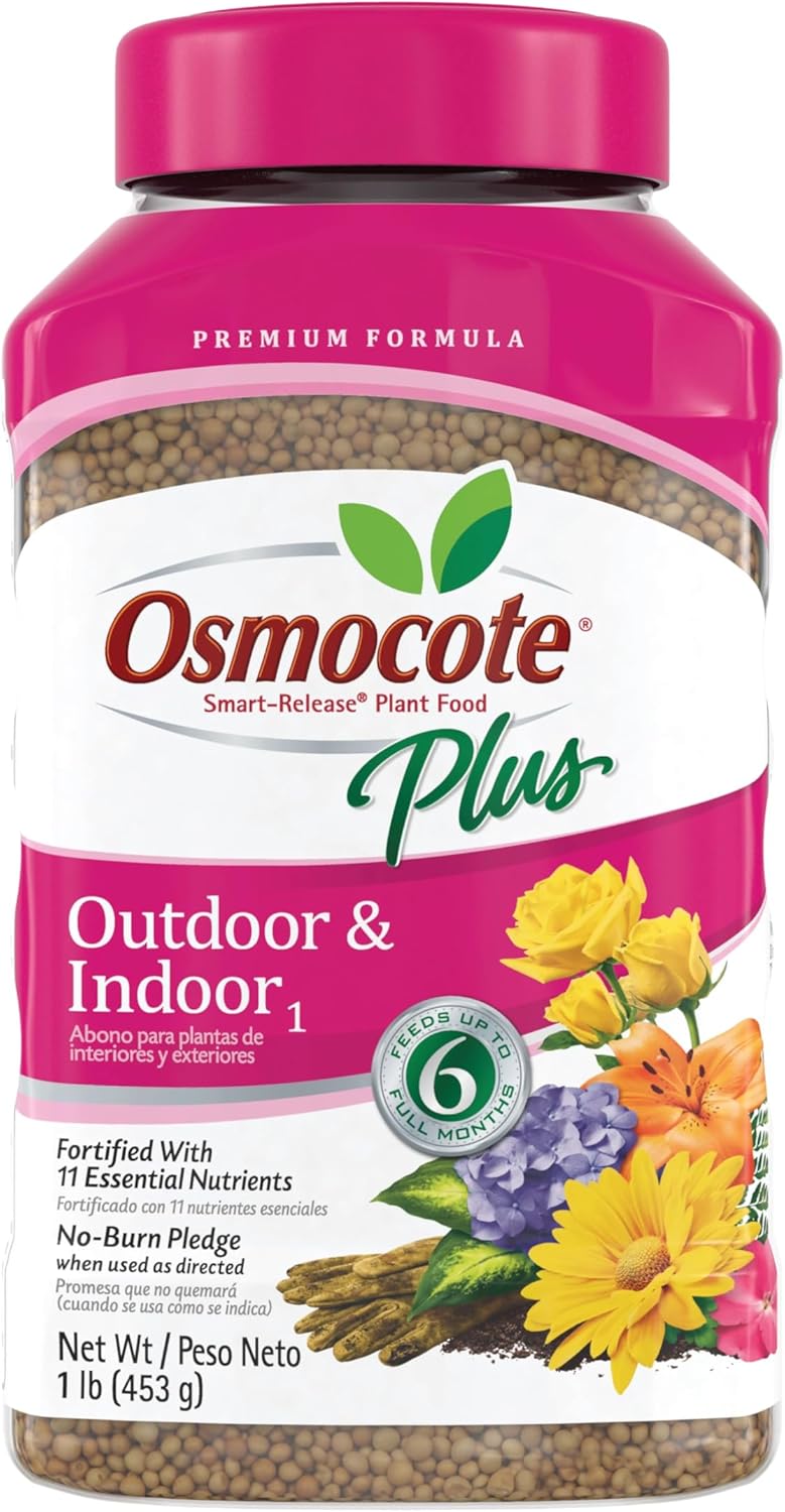 Osmocote Smart-Release Plant Food Plus Outdoor & Indoor1 - Granular, Continuous Release Plant Fertilizer with 11 Essential Nutrients, 2 lbs.