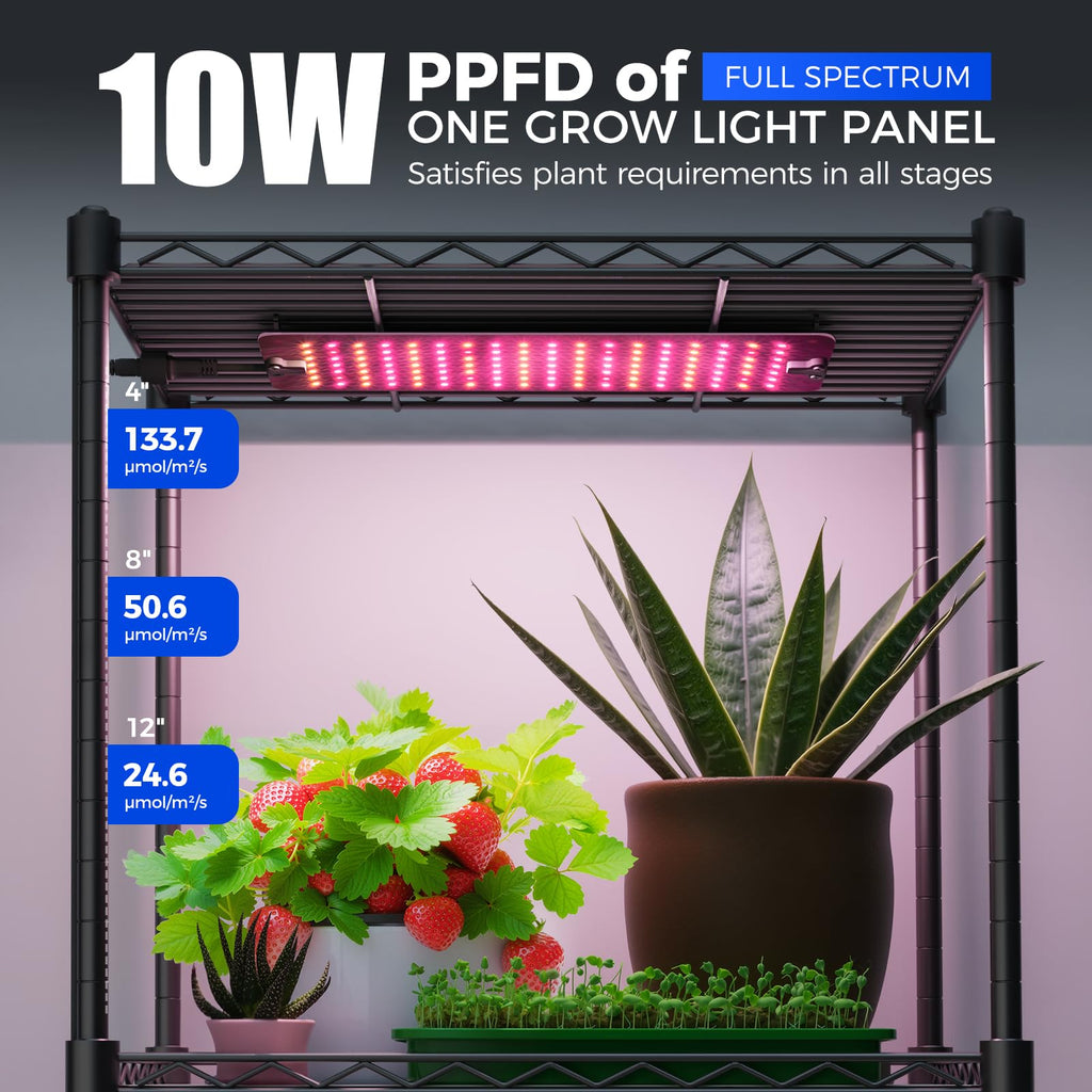 Barrina LH750 Pegboard Indoor Greenhouse with Grow Light, Plant Cabinet with 90W 5000K Full Spectrum Lamps, 3 Adjustable Pegboards, Timer, Wheel, for Foliage Plant, Seedling, 29.5x13.8x67.9IN