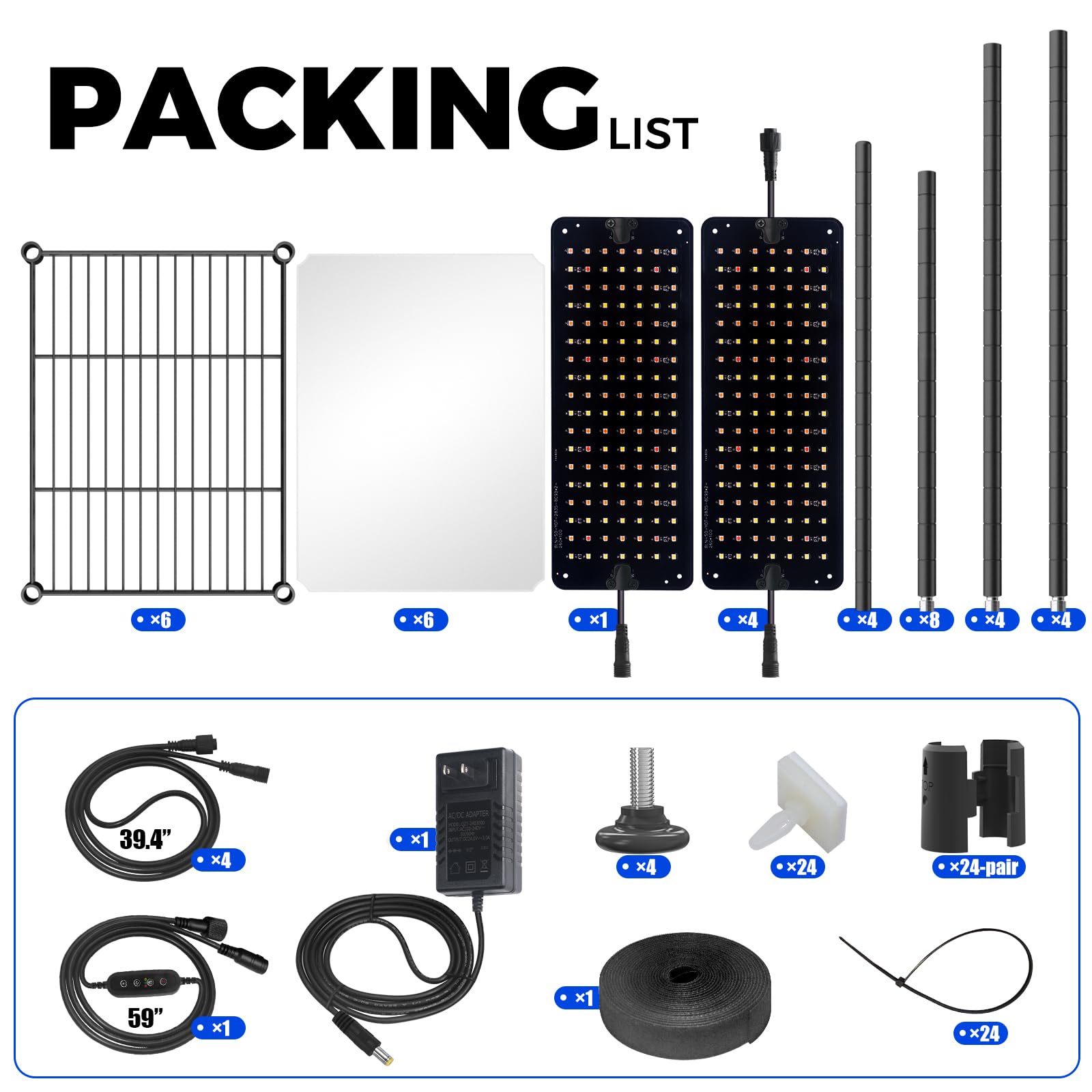 Barrina LH750 Pegboard Indoor Greenhouse with Grow Light, Plant Cabinet with 90W 5000K Full Spectrum Lamps, 3 Adjustable Pegboards, Timer, Wheel, for Foliage Plant, Seedling, 29.5x13.8x67.9IN