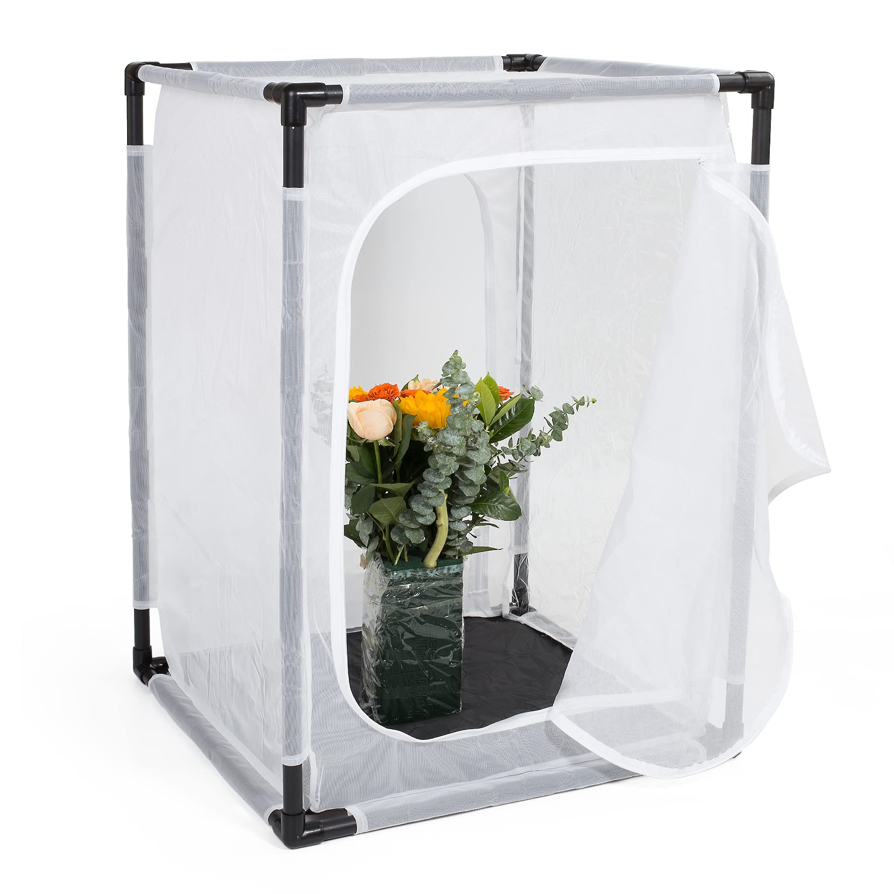 RESTCLOUD 30" Large Monarch Butterfly Habitat Cage, Outdoor Insect Mesh Cage Terrarium 16.5" x 16.5" x 30"